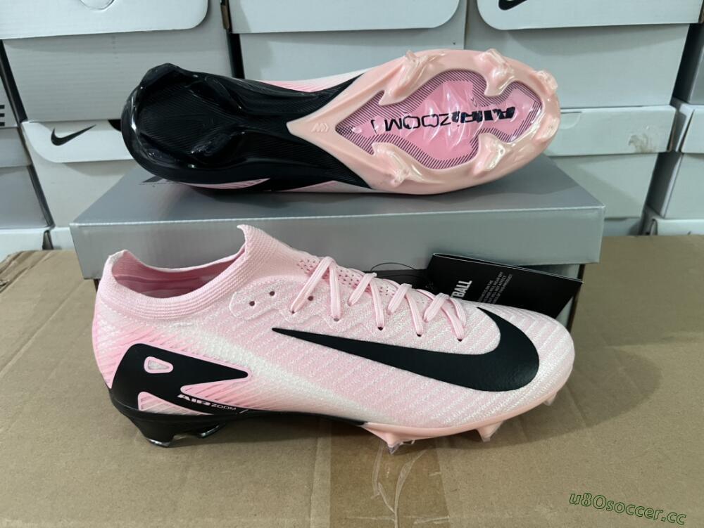 Unisex Nike Air Zoom Mercurial Vapor 16 Elite FG Firm Ground Low-Tops Football Boots - Pink/Black/White