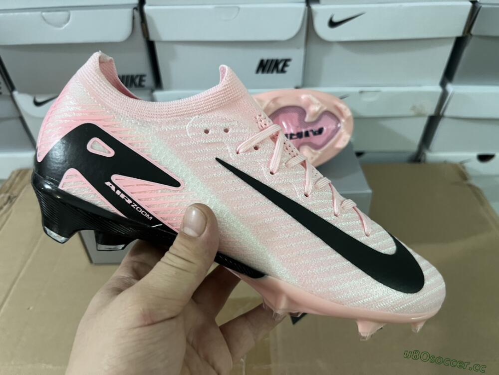 Unisex Nike Air Zoom Mercurial Vapor 16 Elite FG Firm Ground Low-Tops Football Boots - Pink/Black/White