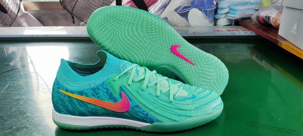 Men's Nike Phantom GX 2 Elite IC Indoor & Futsal Low-Tops Football Shoes - Jade/Pink/Orange