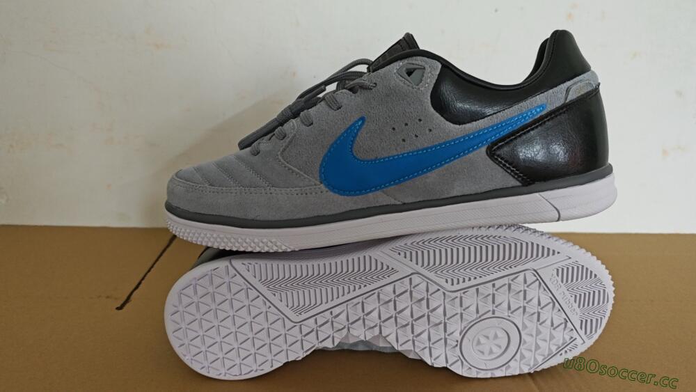 Men's Nike Street Gato IC Indoor & Futsal Low-Tops Football Shoes - Grey/Blue/Black