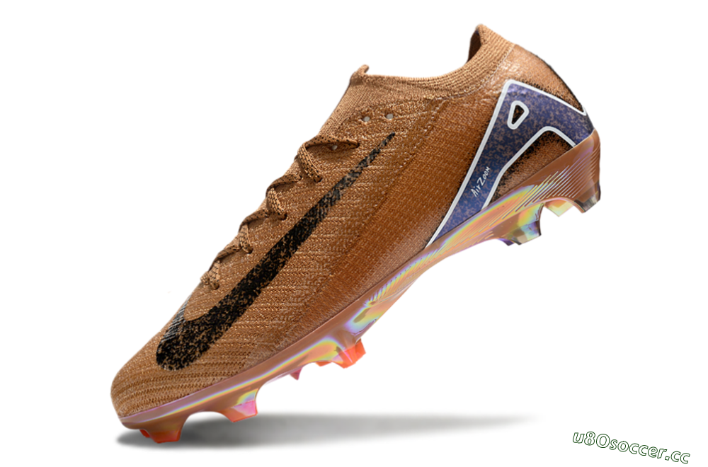 Unisex Nike Air Zoom Mercurial Vapor 16 Elite FG Firm Ground Low-Tops Football Boots - Gold/Blue/White 5
