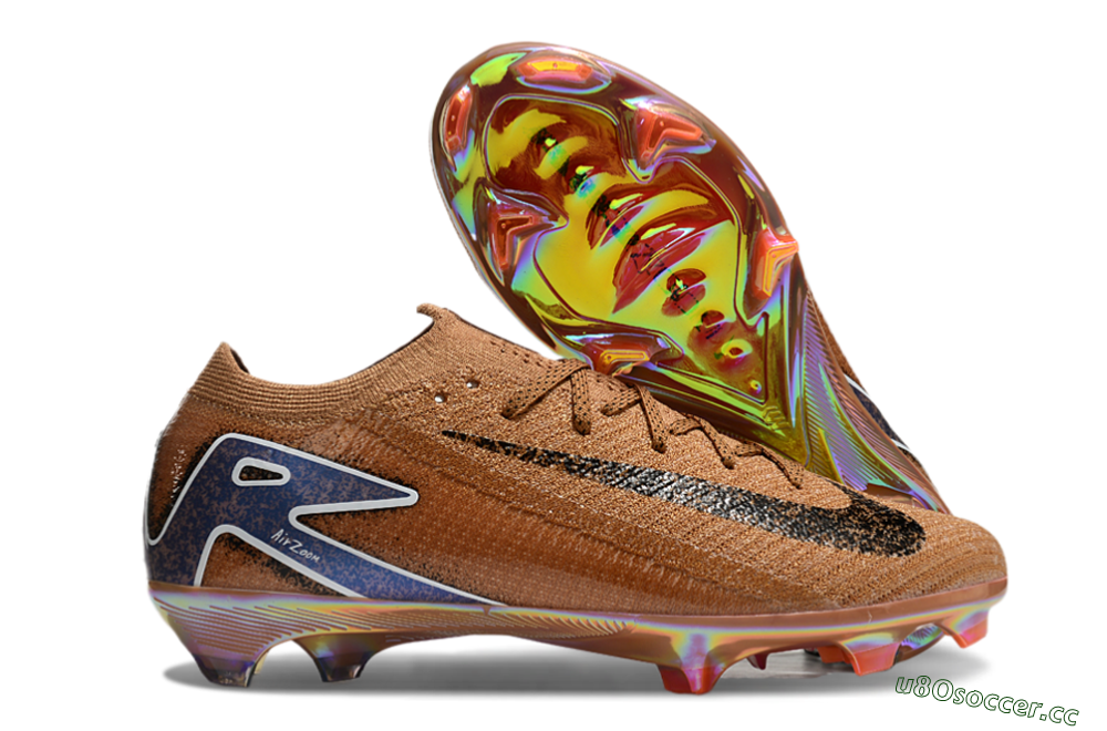 Unisex Nike Air Zoom Mercurial Vapor 16 Elite FG Firm Ground Low-Tops Football Boots - Gold/Blue/White 2