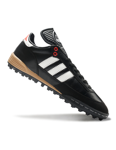 Men's Adidas Mundial Team Astro TF Artificial Turf Low-Tops Football Shoes - Black/White/Red