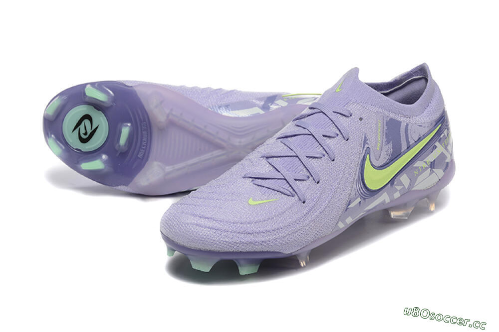 Men's Nike Phantom Luna Elite FG Firm Ground Low-Tops Football Boots - Purple/Yellow/White 3