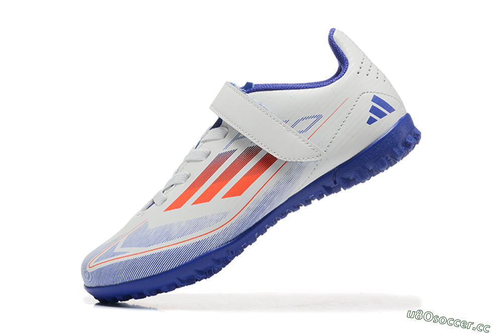 Kids Kids Adidas Predator Elite TF Artificial Turf Low-Tops Football Shoes - White/Blue/Red 8