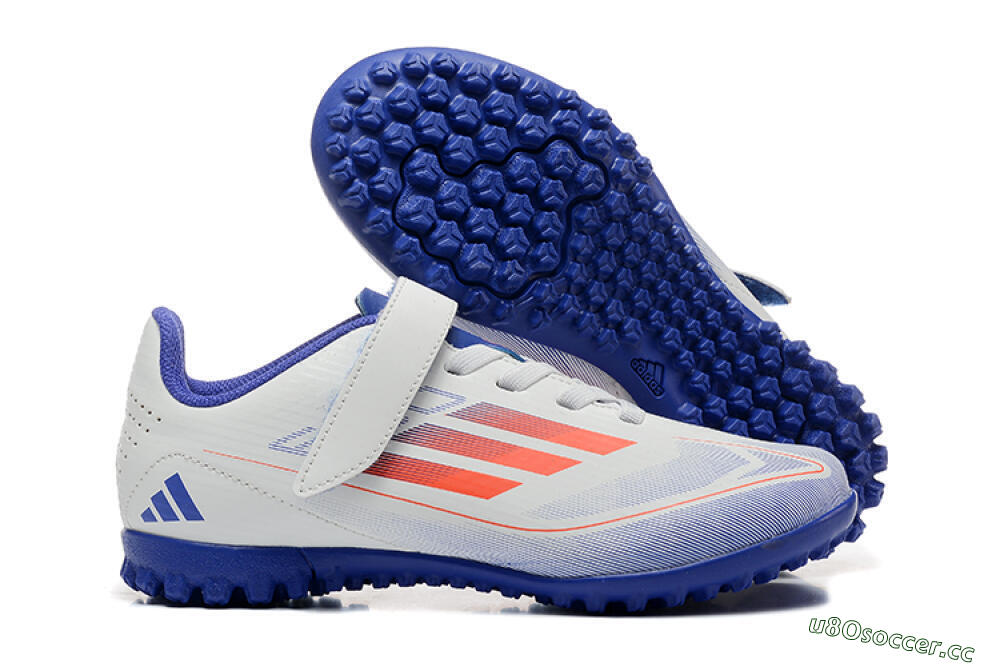 Kids Kids Adidas Predator Elite TF Artificial Turf Low-Tops Football Shoes - White/Blue/Red 2