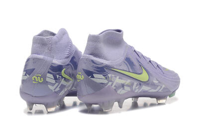 Men's Nike Phantom Luna Elite FG Firm Ground High-Tops Football Boots - Purple/Yellow/White