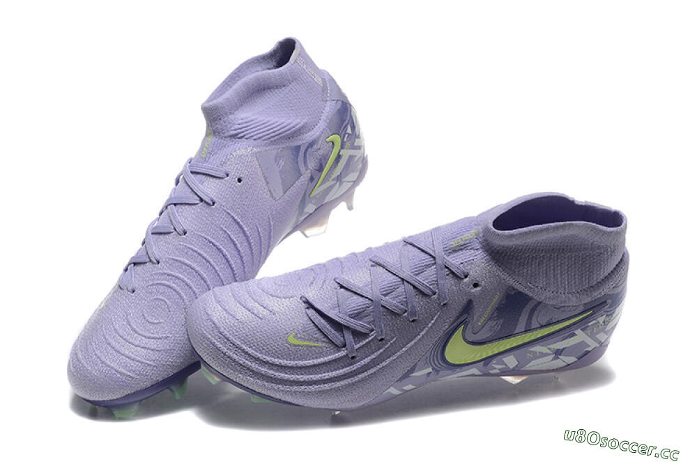 Men's Nike Phantom Luna Elite FG Firm Ground High-Tops Football Boots - Purple/Yellow/White 6