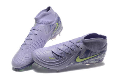 Men's Nike Phantom Luna Elite FG Firm Ground High-Tops Football Boots - Purple/Yellow/White