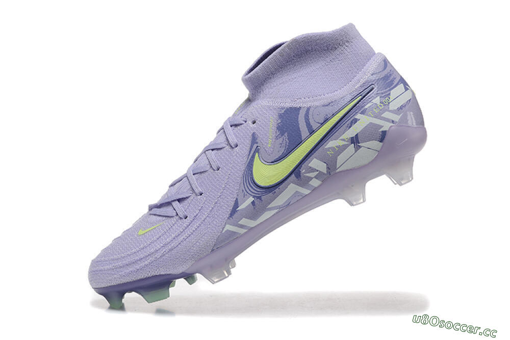 Men's Nike Phantom Luna Elite FG Firm Ground High-Tops Football Boots - Purple/Yellow/White 8