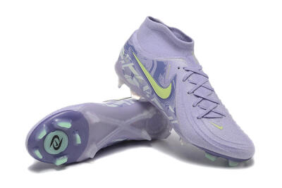 Men's Nike Phantom Luna Elite FG Firm Ground High-Tops Football Boots - Purple/Yellow/White