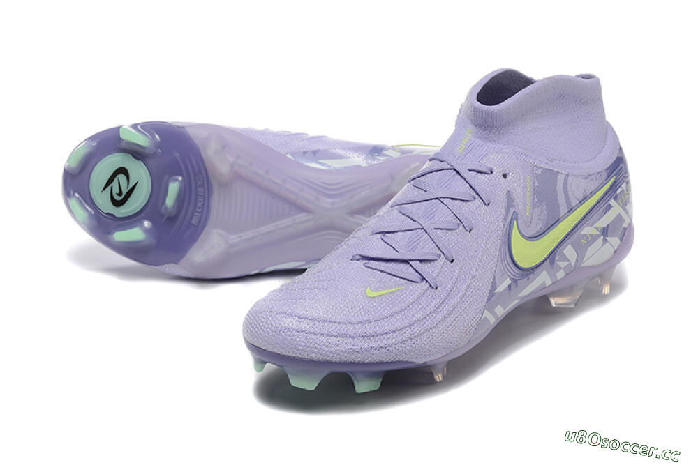 Men's Nike Phantom Luna Elite FG Firm Ground High-Tops Football Boots - Purple/Yellow/White 3