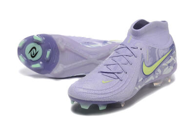 Men's Nike Phantom Luna Elite FG Firm Ground High-Tops Football Boots - Purple/Yellow/White