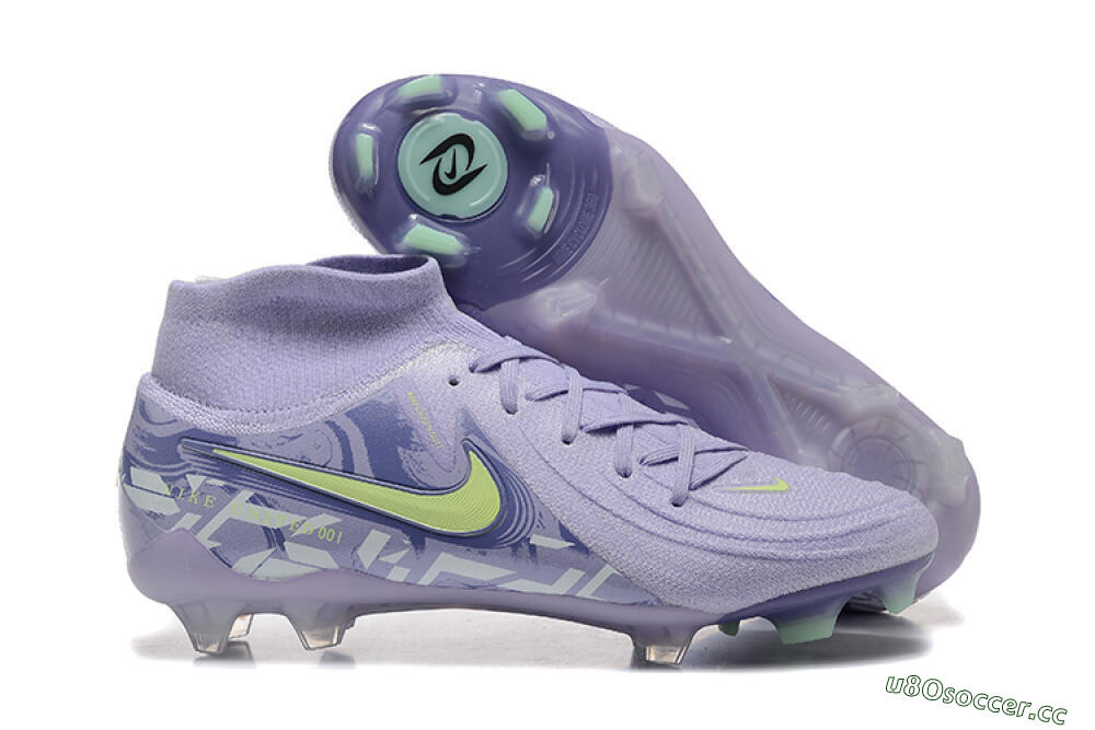Men's Nike Phantom Luna Elite FG Firm Ground High-Tops Football Boots - Purple/Yellow/White 2