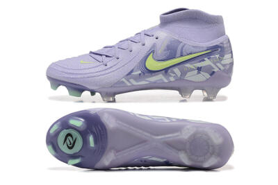 Men's Nike Phantom Luna Elite FG Firm Ground High-Tops Football Boots - Purple/Yellow/White