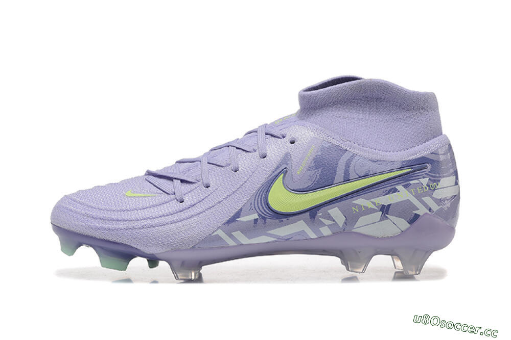 Men's Nike Phantom Luna Elite FG Firm Ground High-Tops Football Boots - Purple/Yellow/White 0