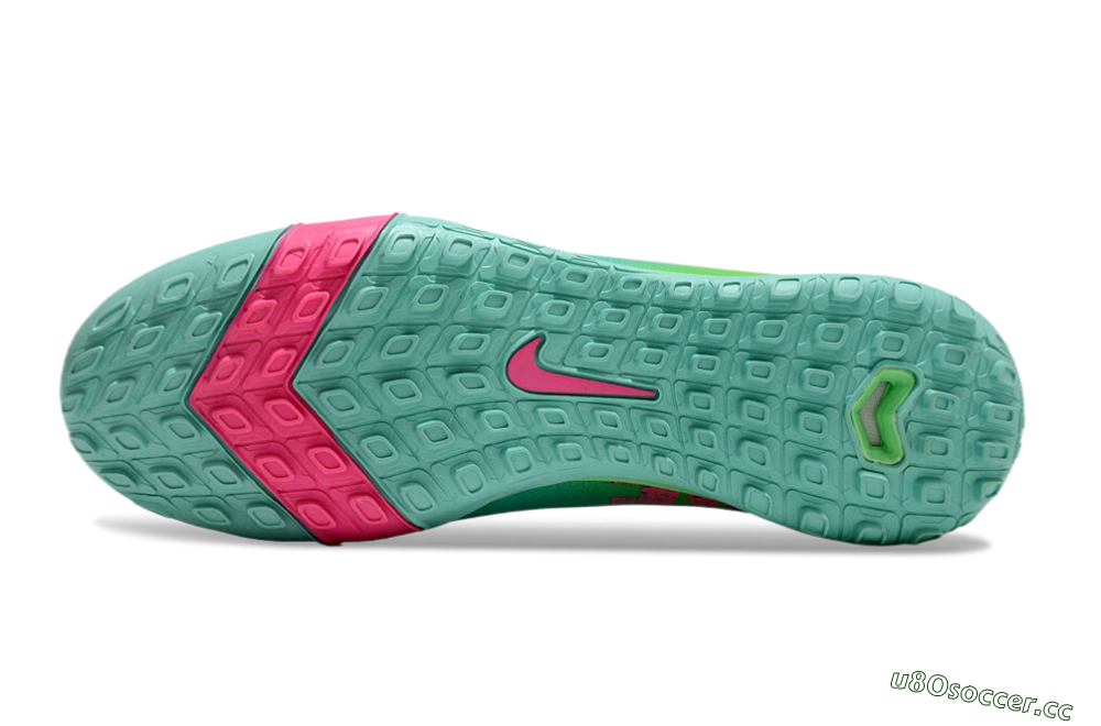 Unisex Nike Air Zoom Mercurial Superfly 10 Elite TF Artificial Turf High-Tops Football Shoes - Jade/Pink/Blue 6