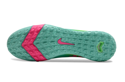 Unisex Nike Air Zoom Mercurial Superfly 10 Elite TF Artificial Turf High-Tops Football Shoes - Jade/Pink/Blue