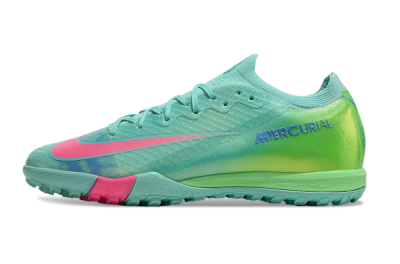 Unisex Nike Air Zoom Mercurial Vapor 16 Elite TF Artificial Turf Low-Tops Football Shoes - Jade/Pink/Blue