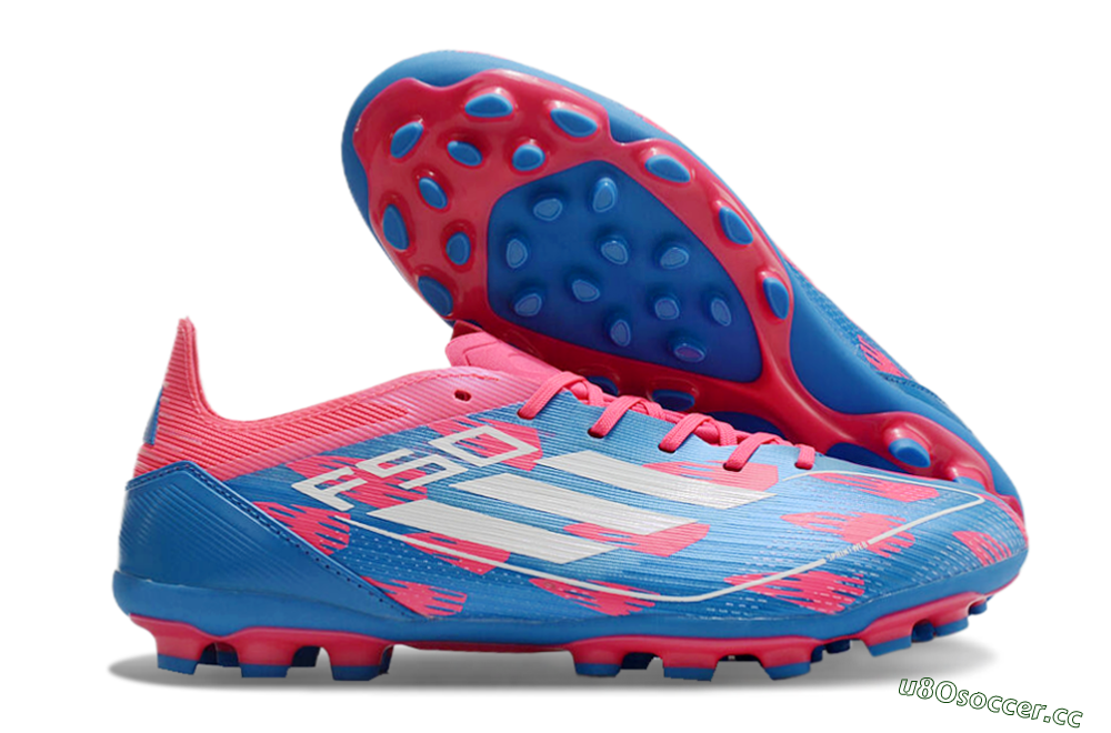 Unisex Adidas F50 Elite MG Multi Ground Low-Tops Football Boots - Blue/White/Red 2