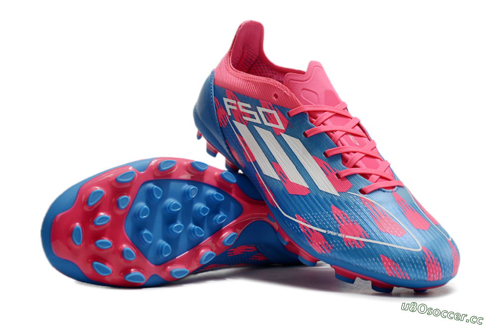 Unisex Adidas F50 Elite MG Multi Ground Low-Tops Football Boots - Blue/White/Red 3