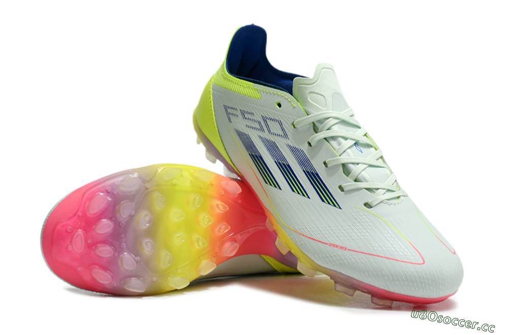 Unisex Adidas F50 Elite MG Multi Ground Low-Tops Football Boots - Jade/Blue/Yellow 3