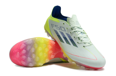 Unisex Adidas F50 Elite MG Multi Ground Low-Tops Football Boots - Jade/Blue/Yellow