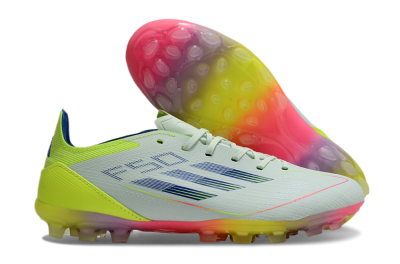 Unisex Adidas F50 Elite MG Multi Ground Low-Tops Football Boots - Jade/Blue/Yellow