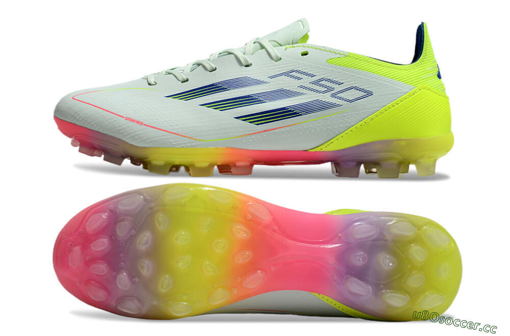 Unisex Adidas F50 Elite MG Multi Ground Low-Tops Football Boots - Jade/Blue/Yellow 1