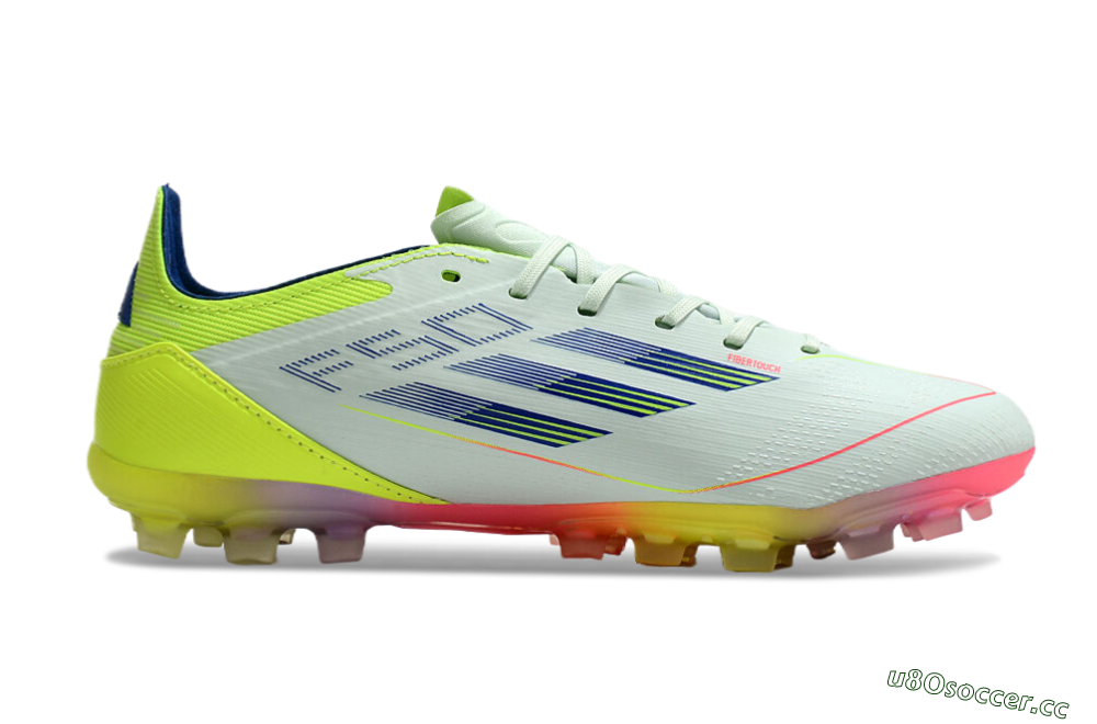 Unisex Adidas F50 Elite MG Multi Ground Low-Tops Football Boots - Jade/Blue/Yellow 7