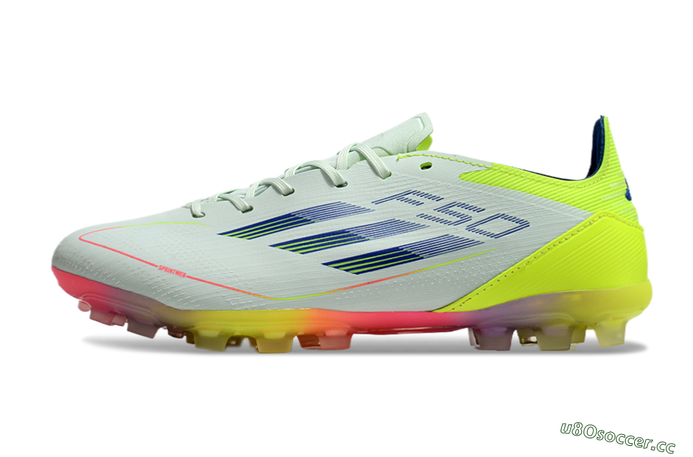Unisex Adidas F50 Elite MG Multi Ground Low-Tops Football Boots - Jade/Blue/Yellow 0