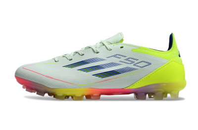 Unisex Adidas F50 Elite MG Multi Ground Low-Tops Football Boots - Jade/Blue/Yellow