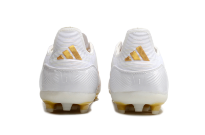 Unisex Adidas F50 Elite MG Multi Ground Low-Tops Football Boots - White/Gold