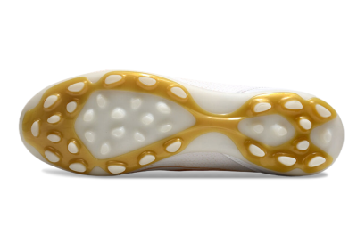 Unisex Adidas F50 Elite MG Multi Ground Low-Tops Football Boots - White/Gold
