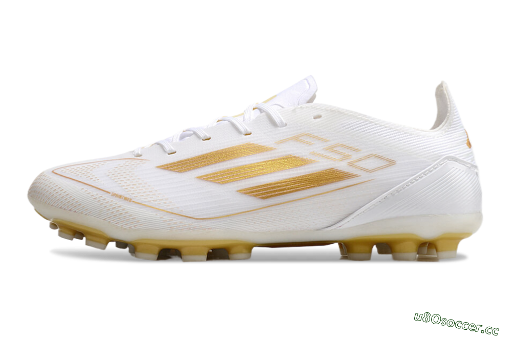 Unisex Adidas F50 Elite MG Multi Ground Low-Tops Football Boots - White/Gold 0