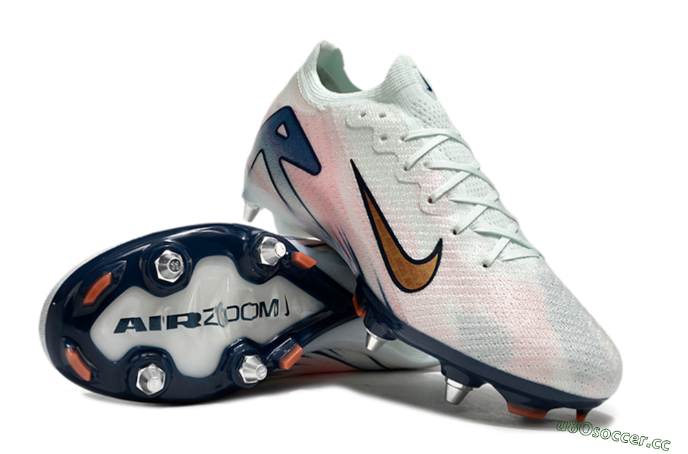 Men's Nike Air Zoom Mercurial Vapor 16 Elite SG Soft Ground Low-Tops Football Boots - Jade/Pink/Blue 3