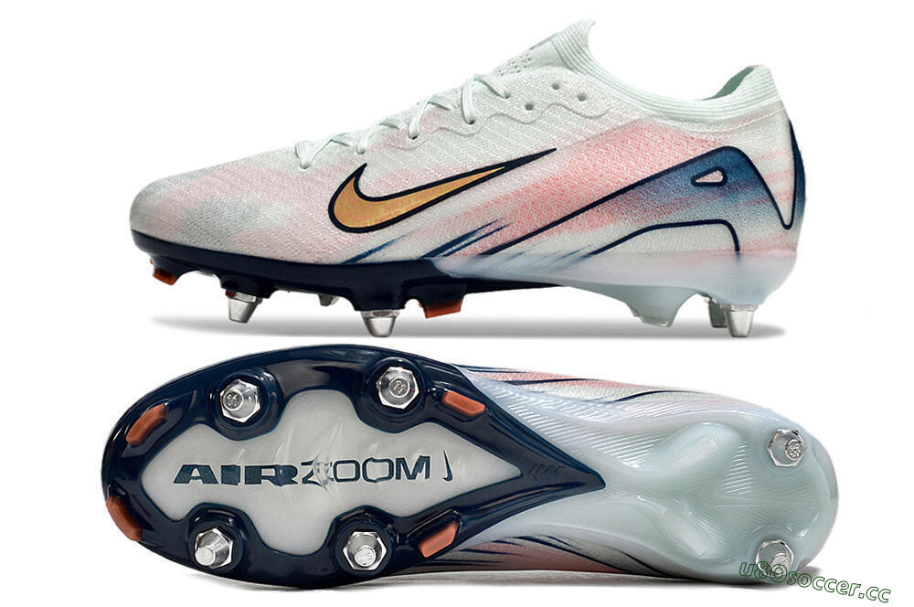 Men's Nike Air Zoom Mercurial Vapor 16 Elite SG Soft Ground Low-Tops Football Boots - Jade/Pink/Blue 1