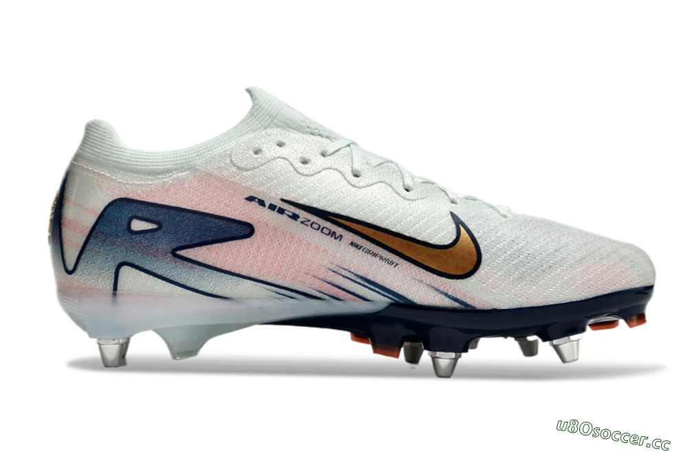 Men's Nike Air Zoom Mercurial Vapor 16 Elite SG Soft Ground Low-Tops Football Boots - Jade/Pink/Blue 7