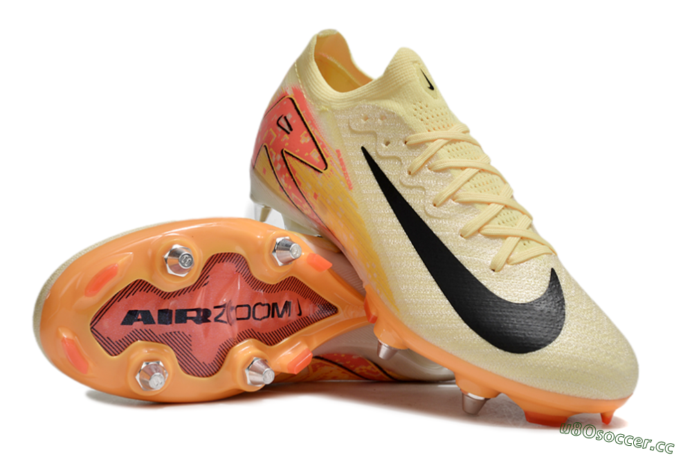 Men's Nike Air Zoom Mercurial Vapor 16 Elite SG Soft Ground Low-Tops Football Boots - Yellow/Black/Red 3