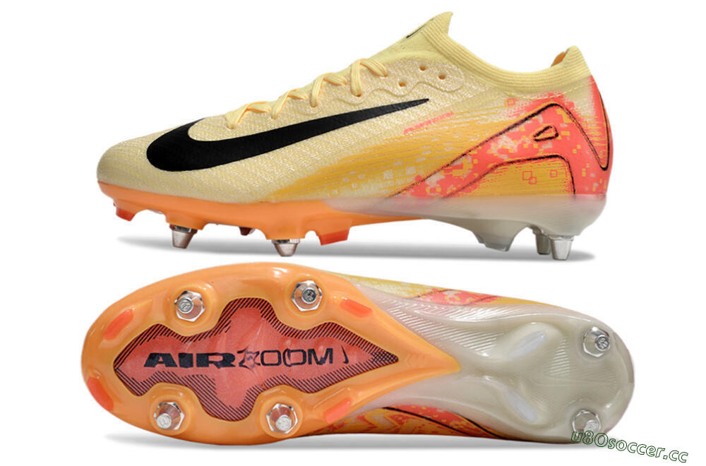 Men's Nike Air Zoom Mercurial Vapor 16 Elite SG Soft Ground Low-Tops Football Boots - Yellow/Black/Red 1