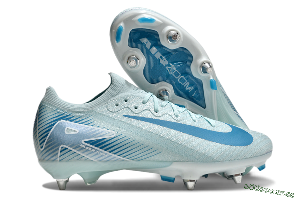 Men's Nike Air Zoom Mercurial Vapor 16 Elite SG Soft Ground Low-Tops Football Boots - Jade/Blue/White 2