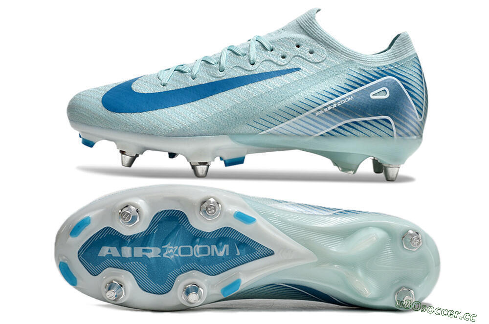 Men's Nike Air Zoom Mercurial Vapor 16 Elite SG Soft Ground Low-Tops Football Boots - Jade/Blue/White 1
