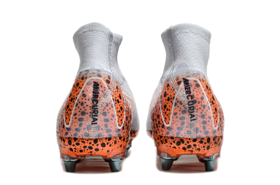 Men's Nike Air Zoom Mercurial Superfly 10 Elite SG Soft Ground High-Tops Football Boots - Grey/Black/Leopard