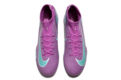 Unisex Nike Air Zoom Mercurial Superfly 10 Elite TF Artificial Turf High-Tops Football Shoes - Purple/Jade/White
