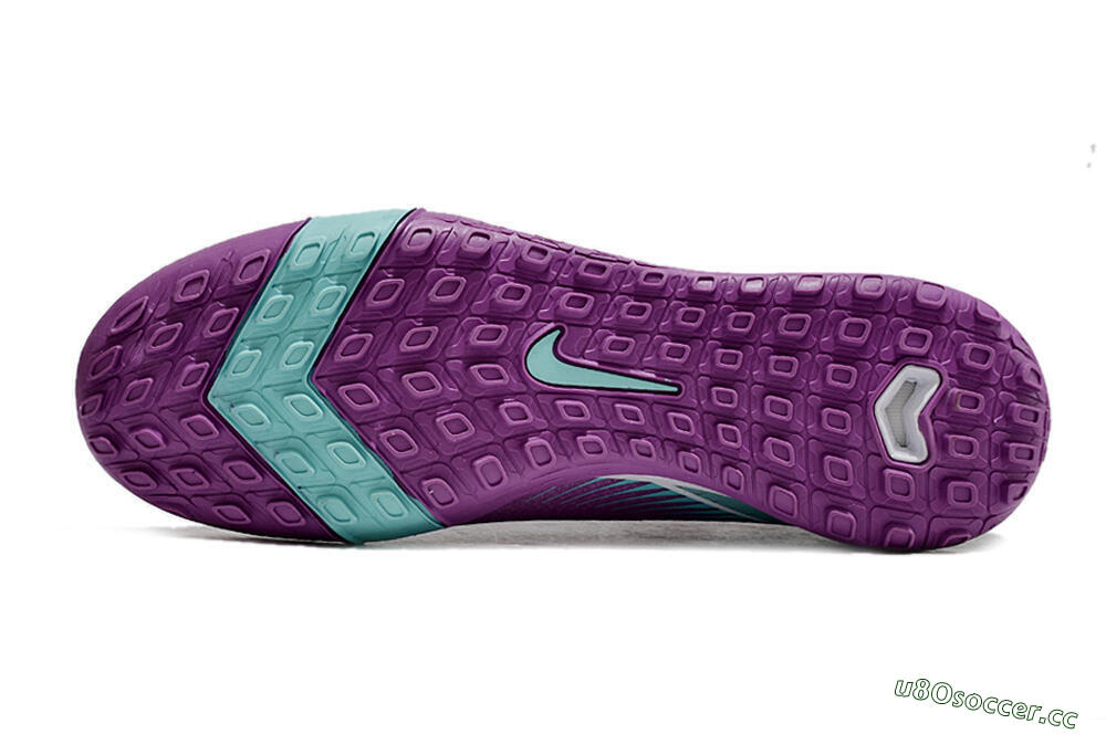 Unisex Nike Air Zoom Mercurial Superfly 10 Elite TF Artificial Turf High-Tops Football Shoes - Purple/Jade/White 6