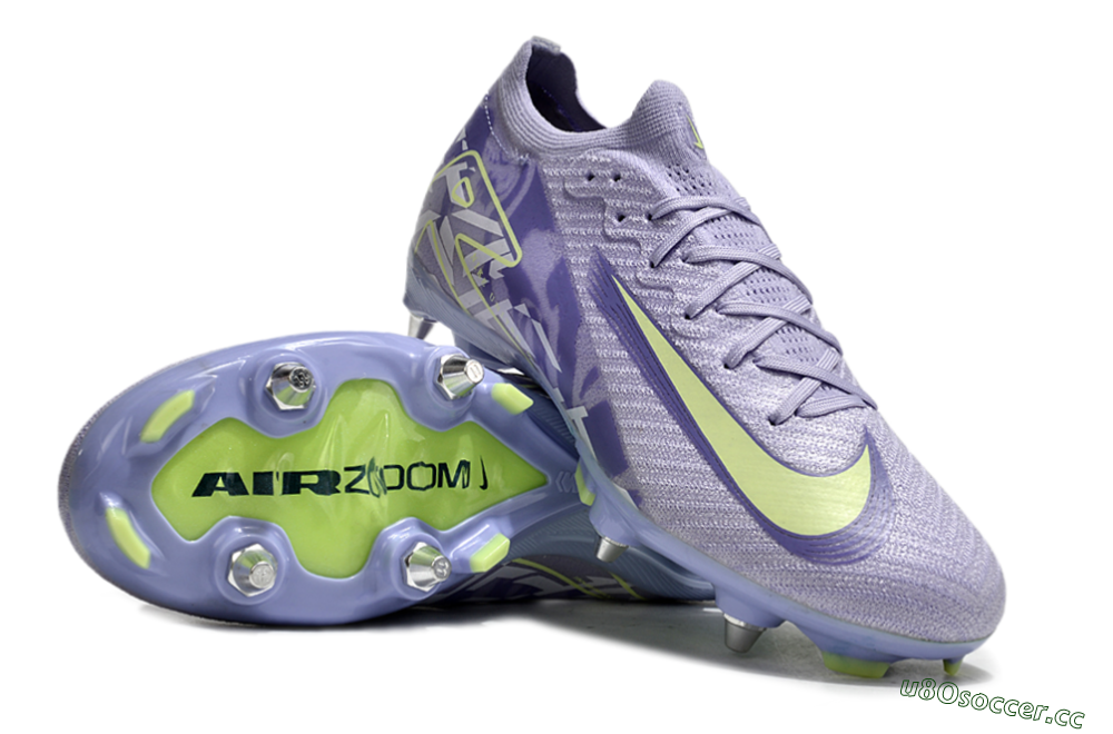 Men's Nike Air Zoom Mercurial Vapor 16 Elite SG Soft Ground Low-Tops Football Boots - Purple/Yellow/White 3