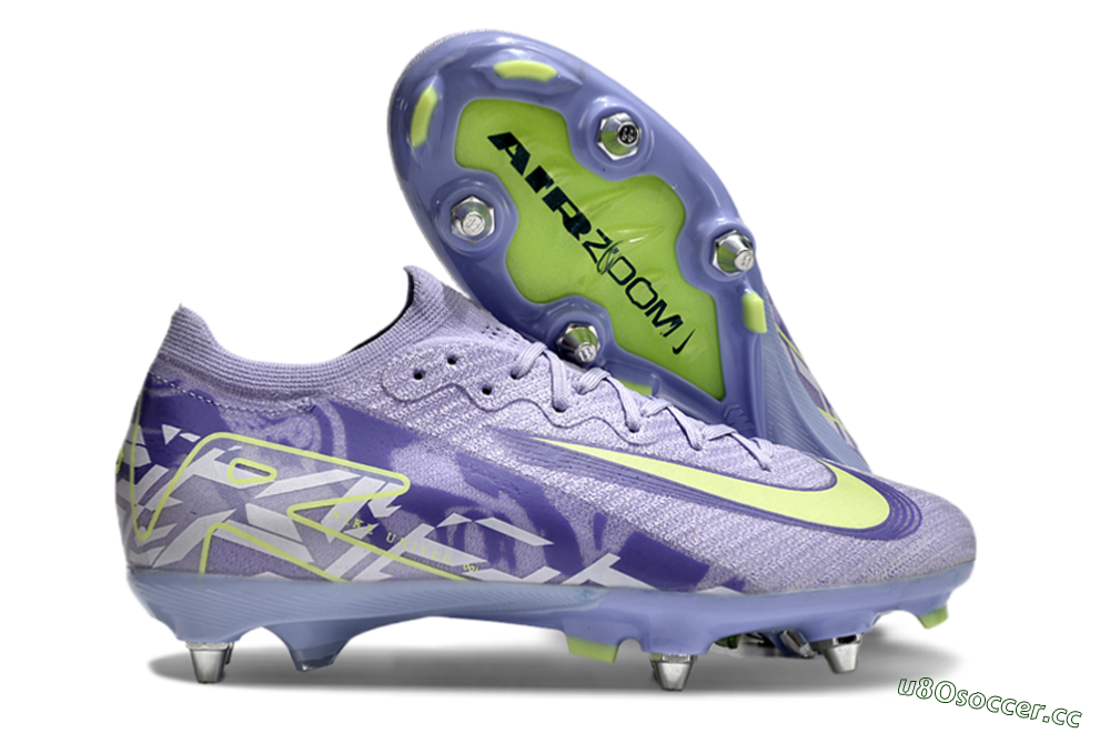 Men's Nike Air Zoom Mercurial Vapor 16 Elite SG Soft Ground Low-Tops Football Boots - Purple/Yellow/White 2