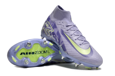 Men's Nike Air Zoom Mercurial Superfly 10 Elite SG Soft Ground High-Tops Football Boots - Purple/Yellow/White