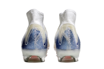 Men's Nike Air Zoom Mercurial Superfly 10 Elite SG Soft Ground High-Tops Football Boots - Beige/White/Blue
