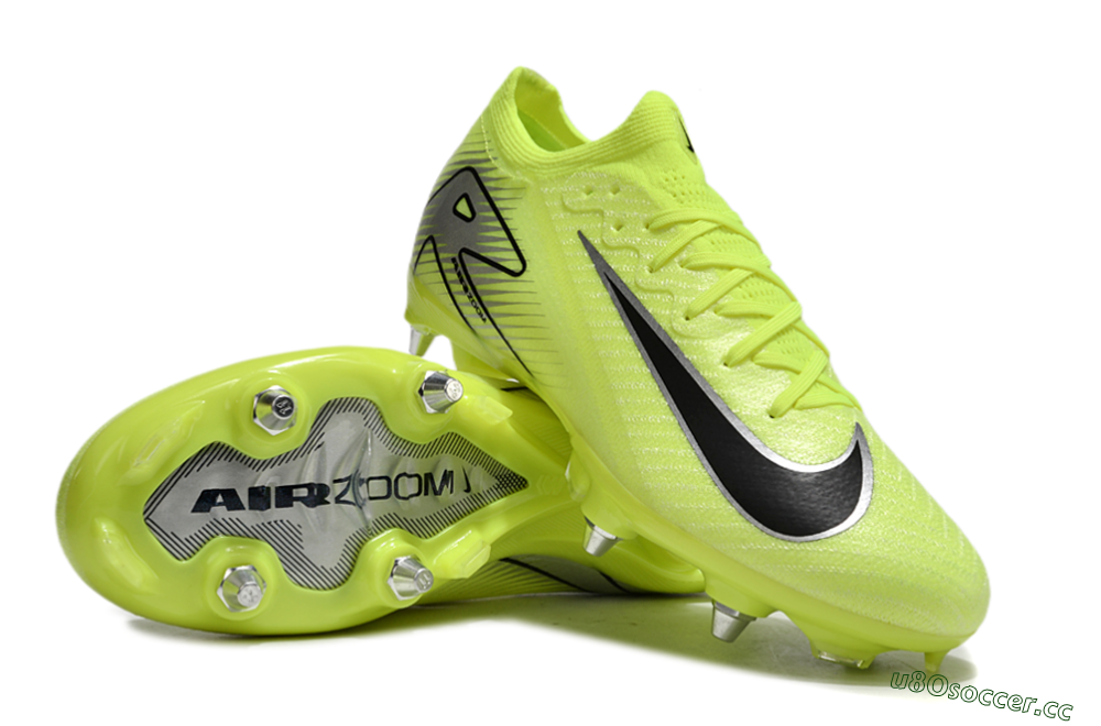 Men's Nike Air Zoom Mercurial Vapor 16 Elite SG Soft Ground Low-Tops Football Boots - Yellow/Silver/Black 3